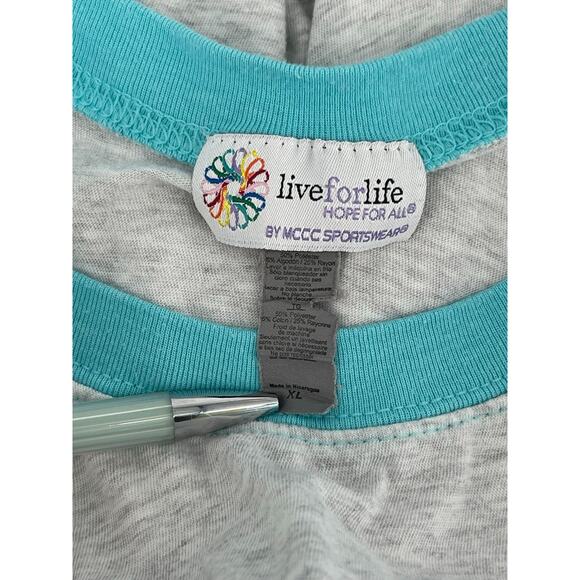Live For Life Hope For All by MCCC Sportswear Frog Raglan Tee Women's Size XL - Picture 6 of 6